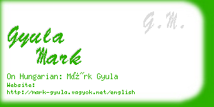 gyula mark business card